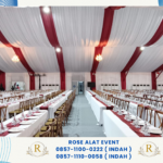 Rental Tenda Roder dekorasi Serut Tirai Area Cikarang Bekasi