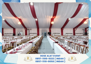 Rental Tenda Roder dekorasi Serut Tirai Area Cikarang Bekasi