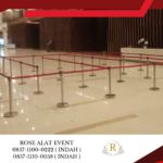 Sewa Tiang Pembatas Antri Type Pita Merah Bekasi