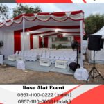 Rental Tenda Dekorasi Kain Putih Merah Bekasi