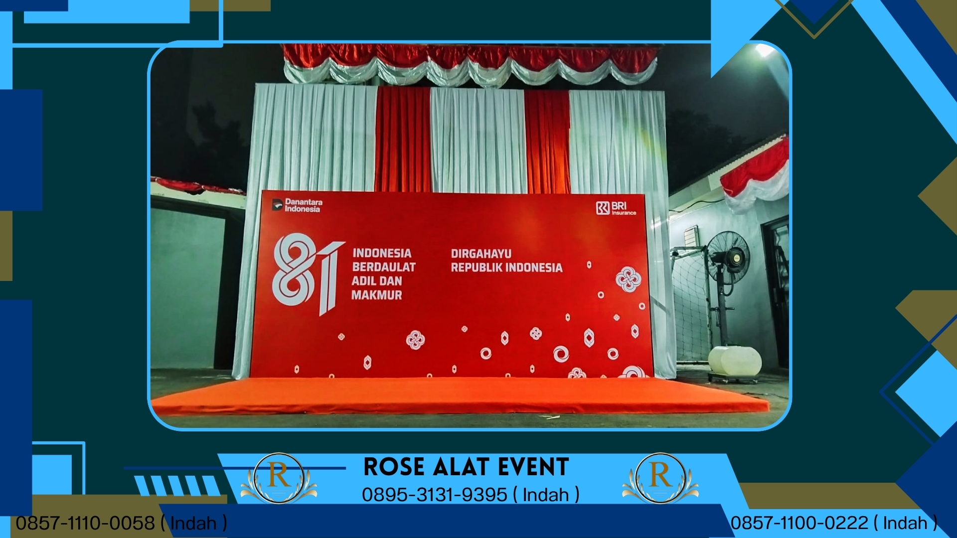 Jasa Sewa Pasang Backdroop Tema Agustusan