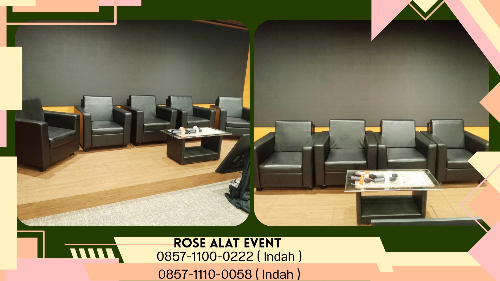 Jasa Sewa Sofa Kotak Warna Hitam Dan Putih 