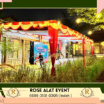 Jasa Sewa Tenda HUT RI Dekor Kain Merah Putih