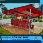 Jasa Sewa Tenda HUT RI Dekor Kain Merah Putih