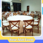 Rental Cross Back Chairs Round Table Jababeka