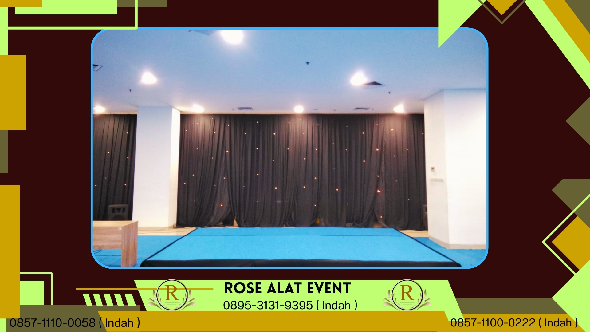 Rental Tirai Hitam Lampu Fairy Light Bekasi