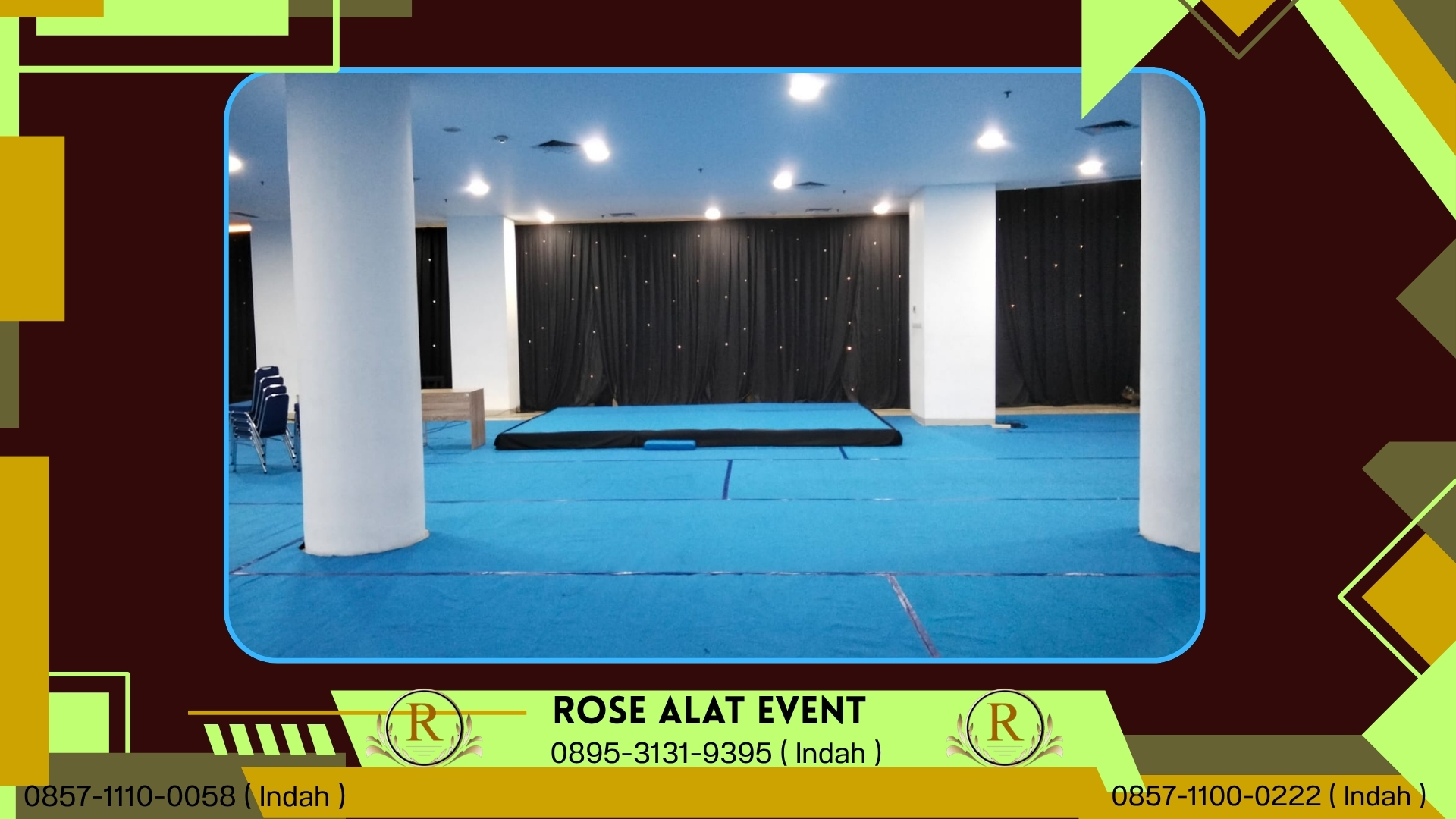 Rental Tirai Hitam Lampu Fairy Light Bekasi