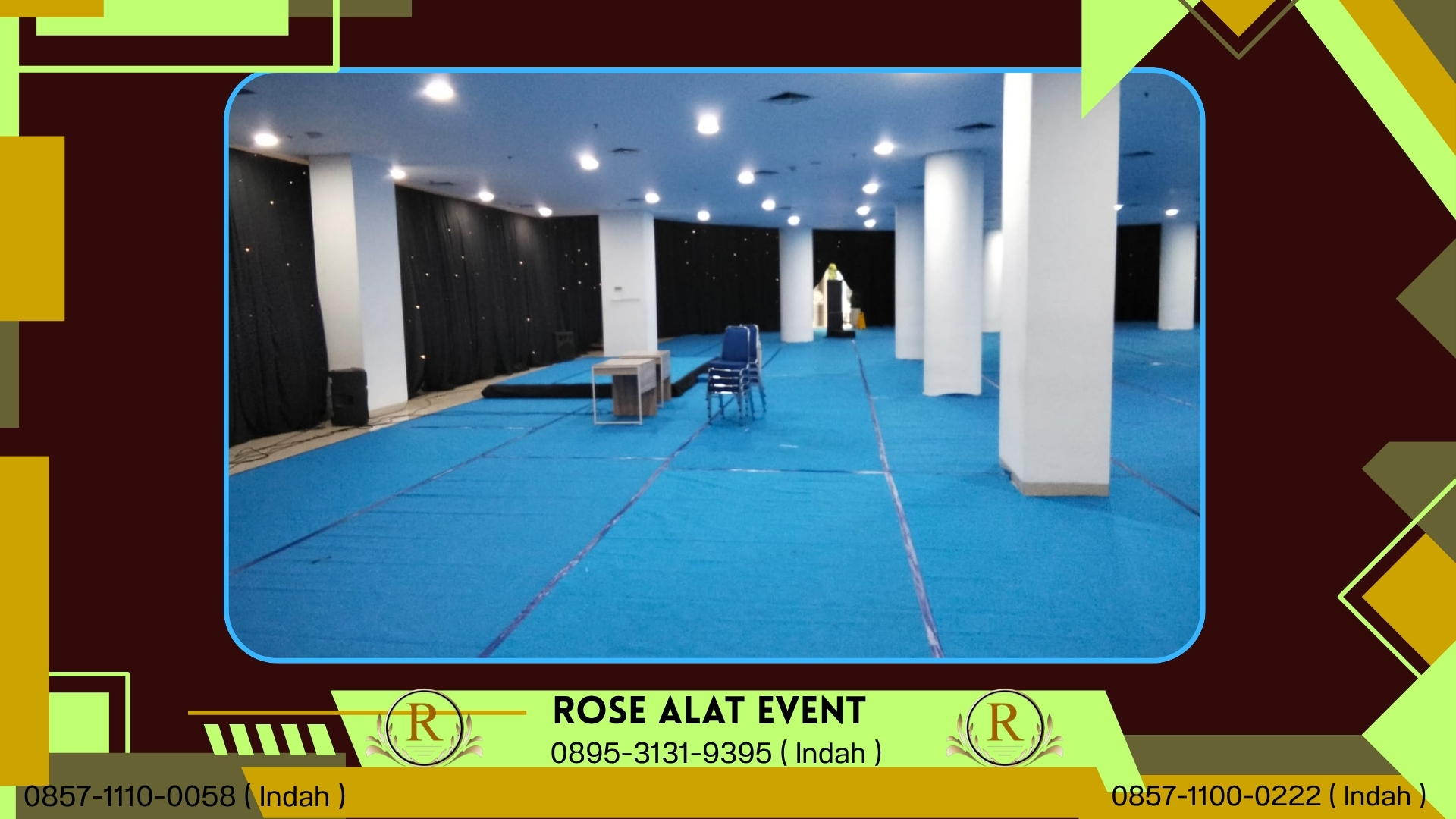 Rental Tirai Hitam Lampu Fairy Light Bekasi