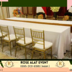 Sewa Meja Kotak full Cover Bekasi
