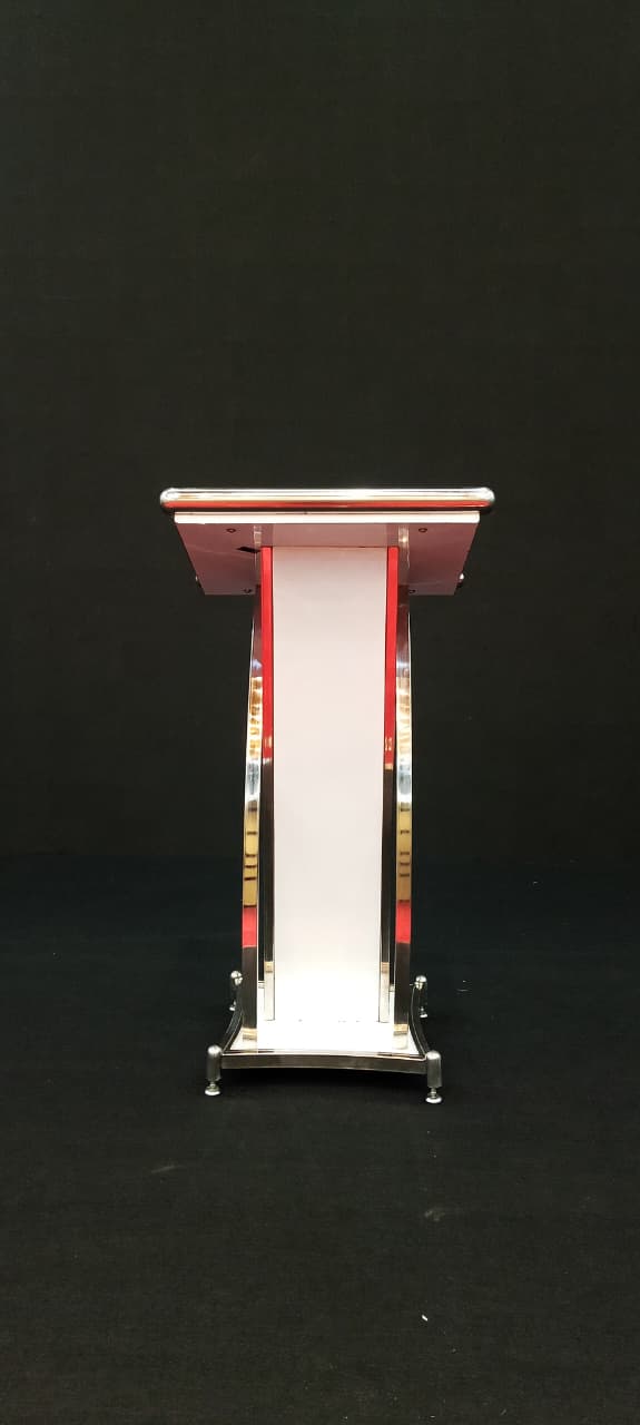 Rental Podium VIP Putih Frame Stainless Cikarang