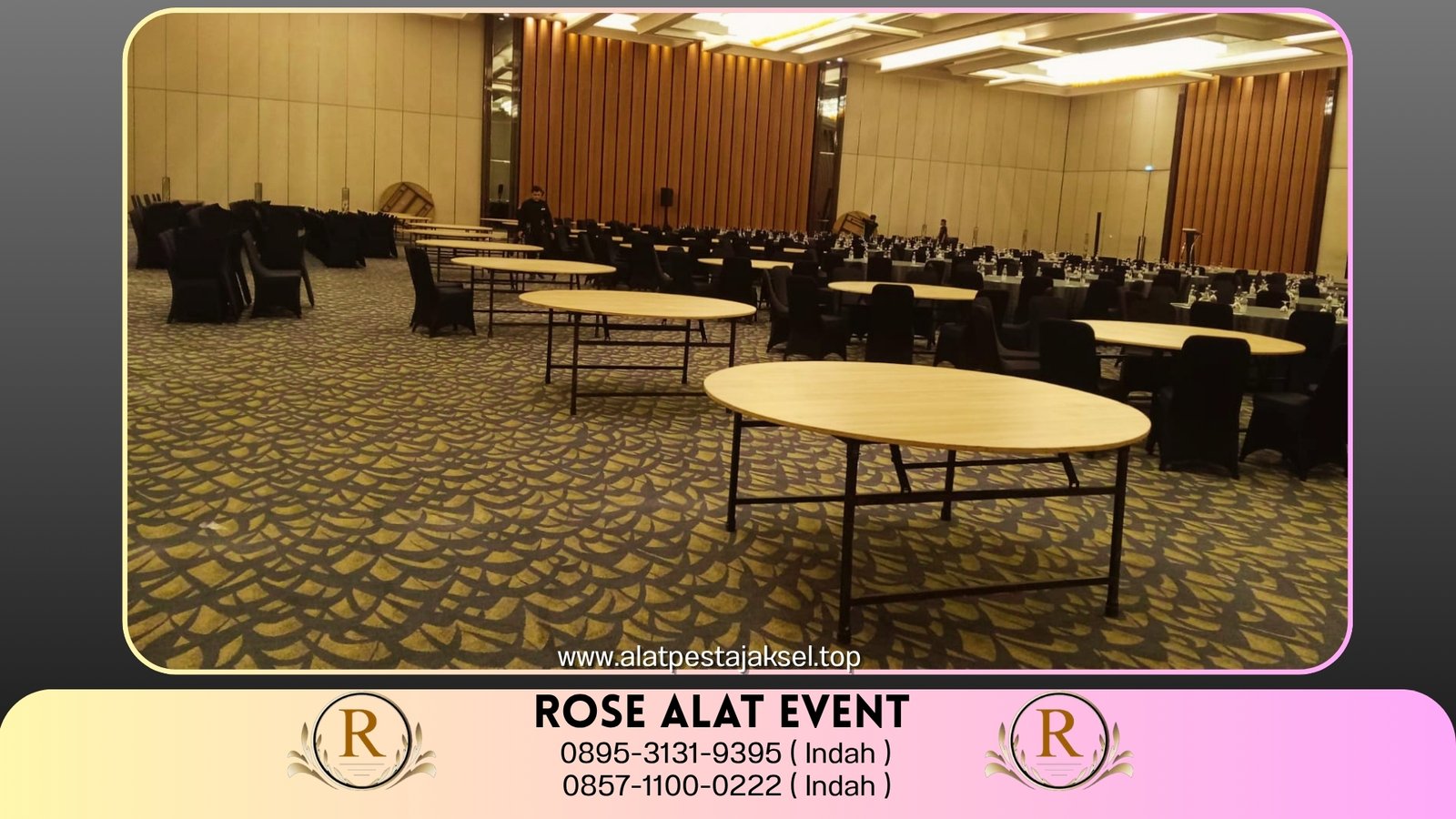 Sewa Round Table HPL Polos Bekasi ( 0895-3131-9395 ) 